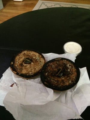 Toasted Bagel...or charcoal?