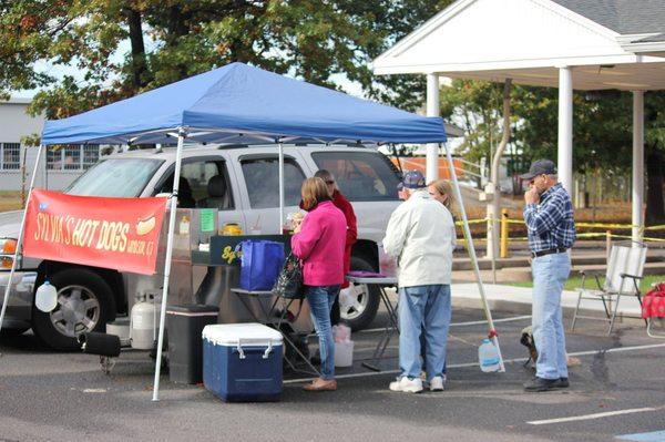 Members enjoying free dogs on Member Appreciation Day October 26, 2017