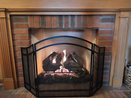 New Petersen Real Fyre vented gas log installation for a customer.