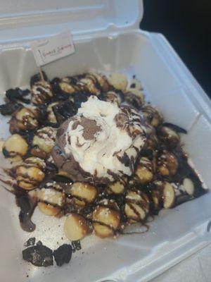 Waffle chocolate ice cream