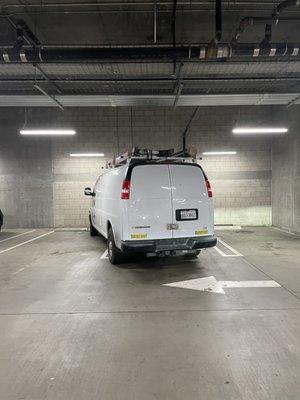 Superior Van taking up 2 spots needlessly