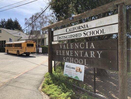 Valencia Elementary School entrance on Aptos School Rd near Aptos Village