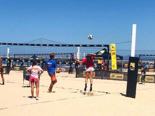 Come to camp in Hermosa and you may get the chance to play on AVP courts!