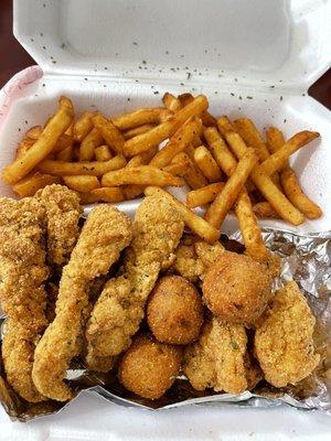 Hawkins Tasty Food: Fried catfish, fried shrimp, fries