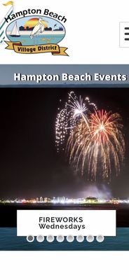 About an hour North of Boston Hampton Beach NH will have FREE Entertainment All Summer Ling -  Movies, Concerts & Fireworks.