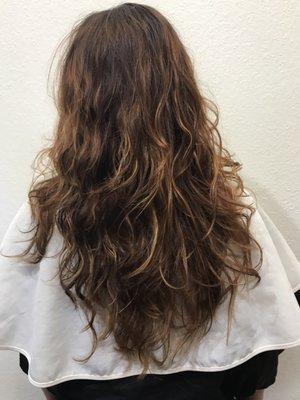 Setting perm for natural straighten  hair