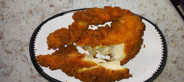 Supposed to be a chicken tender.