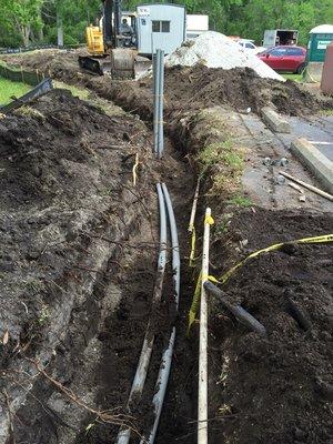 Underground Conduit Installation - Ensslin National Guard Armory, April 2017