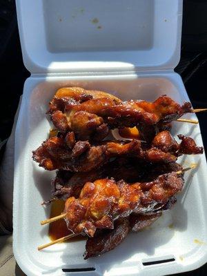 Chicken skewers. Yummy