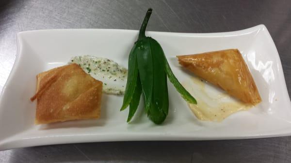 Feta Phyllo and Cream Cheese Wonton