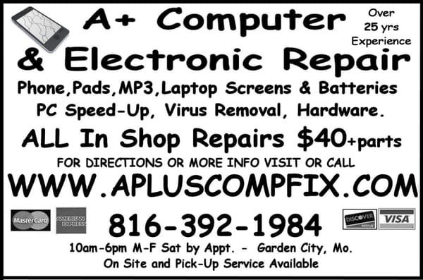 Experienced Repair at Affordable Prices!