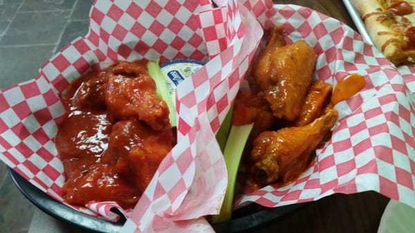 Medium House Buffalo (left) Buttery Buffalo  (right) wings