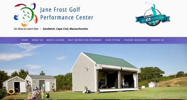 Grass lesson tee and state of the art indoor golf performance center located at Sandwich Hollows Golf Club.