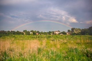 Full Rainbow over the prairie