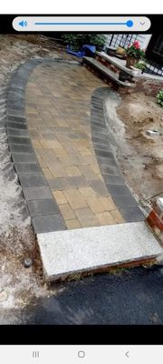 New walkway with new steps