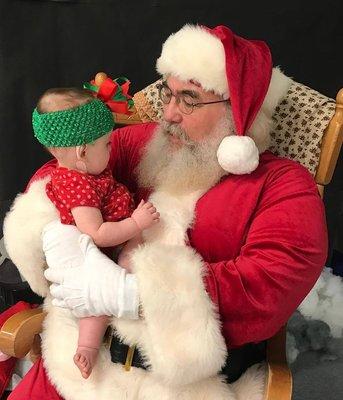 Our Santa has a real beard!