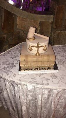 Custom law school graduation cake.