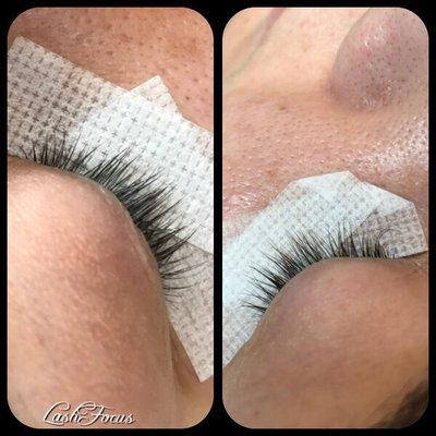 Healthy natural lashes after a full set removal.