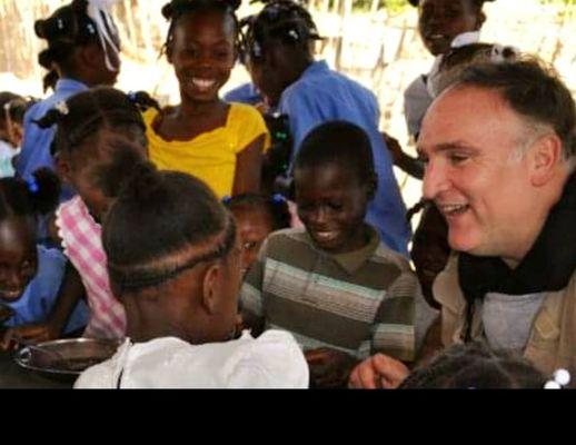 World Central Kitchen founder, José Andrés with children of Haiti - (posted 4/3/2024)