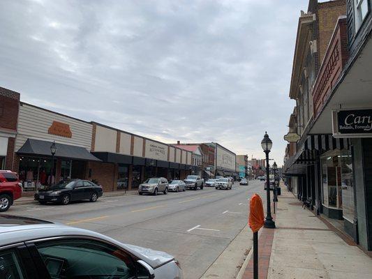 Unique stores lining Main Street ...