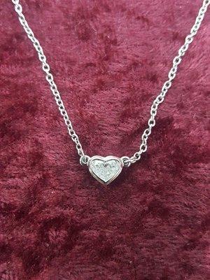 White Gold 10k 1ct
 Diamond Heart shape Necklace