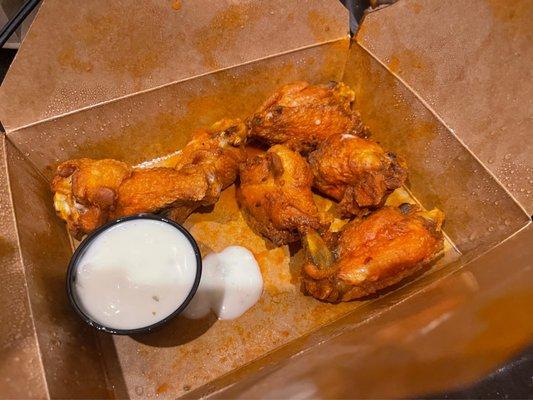 Dry wings and weird milky BC dressing