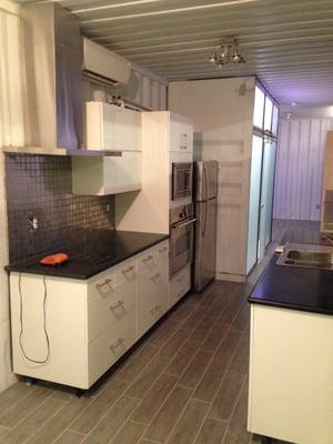 Container Home Kitchen Installation