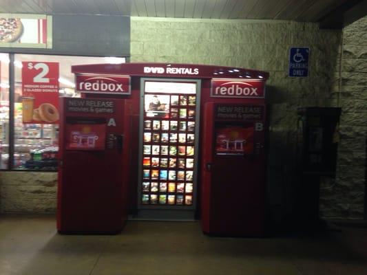 They've got TWO Redbox DVD kiosks at this location. Twice the chance of getting the movie you want.