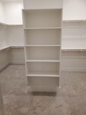 Paint closet shelves