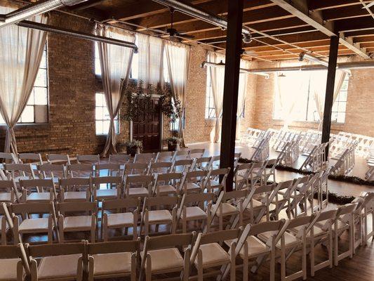 Wedding ceremony at Kalamazoo Ballroom Academy