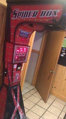 Beat your high score on this punching bag machine.