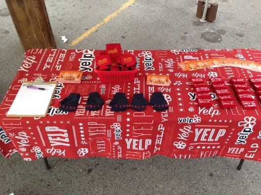 Stop by the Yelp table for goodies! @yelpnashville