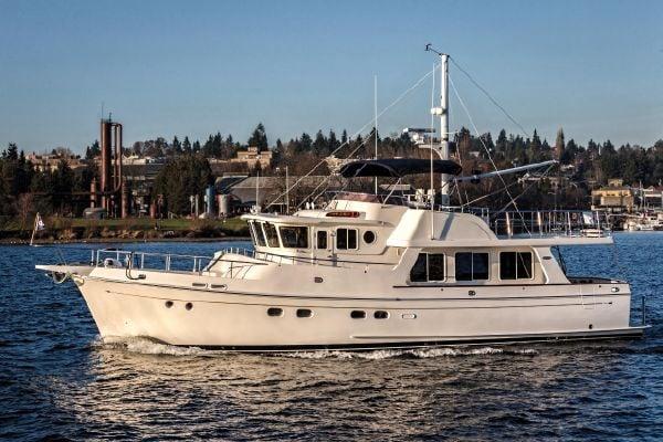 Selene 53 trawler, available at Denison Yacht Sales.