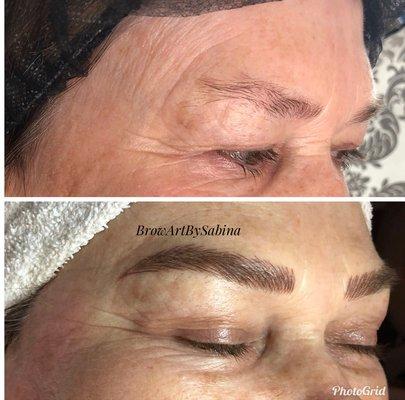 Microblading by our aesthetician Sabina