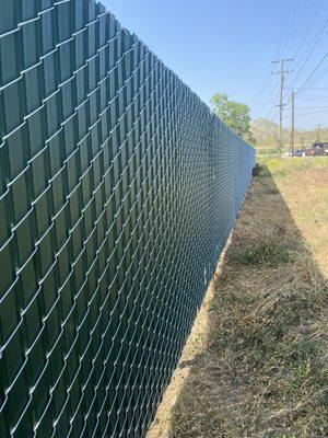 Green Slat Fencing