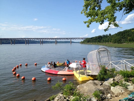 A floating pool, in the Hudson River