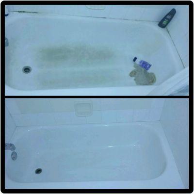 Bathtub before and after