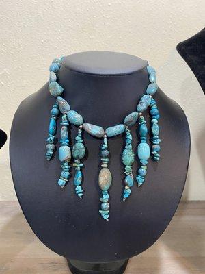 TURQUOISE WATERFALL NECKLACE by ALAN MEDINA