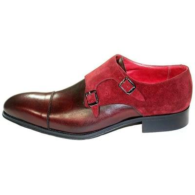 Oxblood double monk strap bespoke shoe - Madison