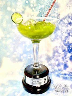 Custom Margarita Glass Trophy