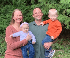 Home Inspector Allen Weisser, Office Manager Lacey Weisser, with Amelia & Lennox!