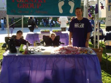 Dr. Steven Altman and the Foothill's Podiatry Group booth at the Walk to End Alzheimer's Event in 2009.