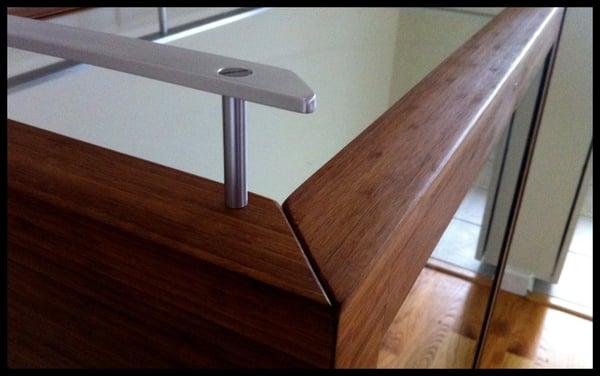 Custom bar cabinet from salvaged bamboo ply.  Finished in walnut and linseed oil.