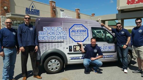 Some of our staff with one of our new salesmobile!