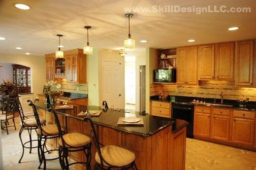 Kitchen remodel with Granite Counter Top Island