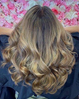 Root touch up and Balayage