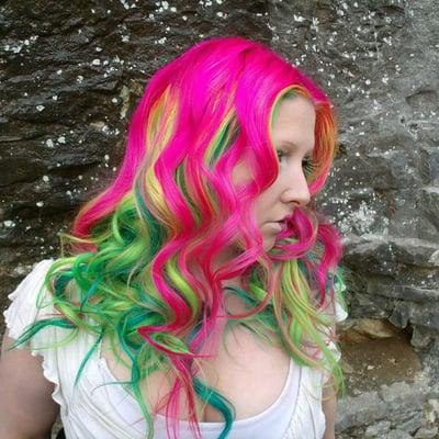 Beautiful bright color I did on my friend diana