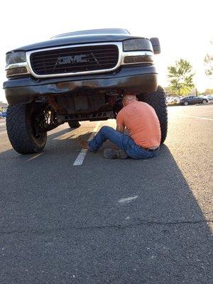 Walmart parking lot emergency roadside service