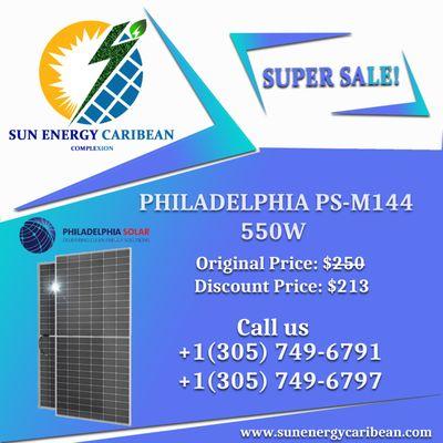 Philadelphia solar panel 550W