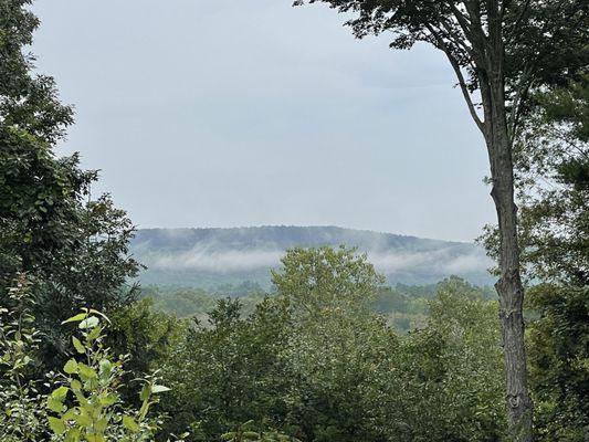 Morning mists provide an amazing view with a relaxed breakfast from from the hassle of city life.